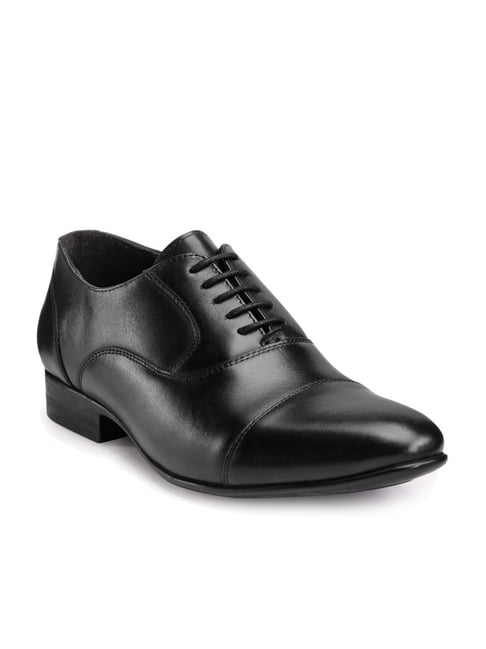 Teakwood Leathers Men's Black Oxford Shoes