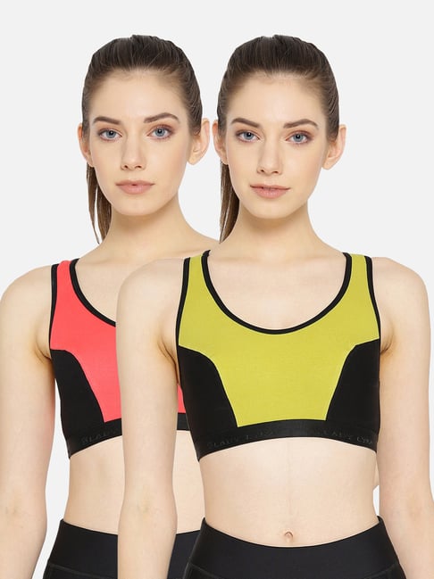 Buy Lady Lyka Multicolor Non Wired Non Padded Sports Bra (Pack Of 2) for Women  Online @ Tata CLiQ