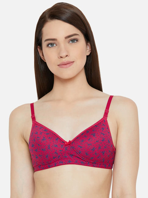 Buy lady Lyka Medium Impact Cotton Non Padded Sports Bra - Fuschia