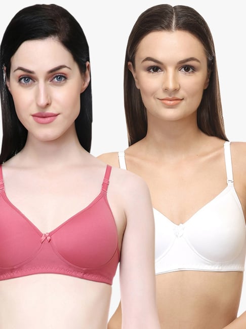 Buy Lady Lyka Multicolor Non Wired Padded T-Shirt Bra (Pack Of 2