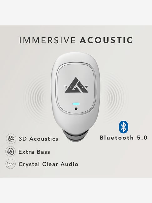 Buy Boult Audio AirBass Monopod Bluetooth Headset with Mic (White