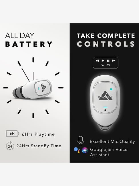 Buy Boult Audio AirBass Monopod Bluetooth Headset with Mic (White