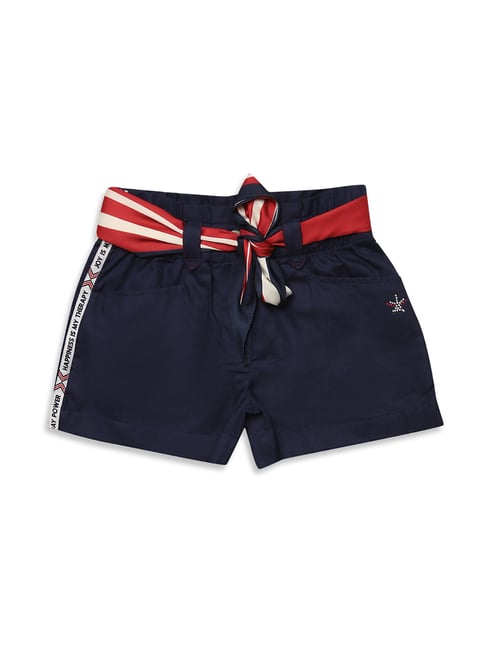 Elle Kids Navy Cotton Shorts-picture-31