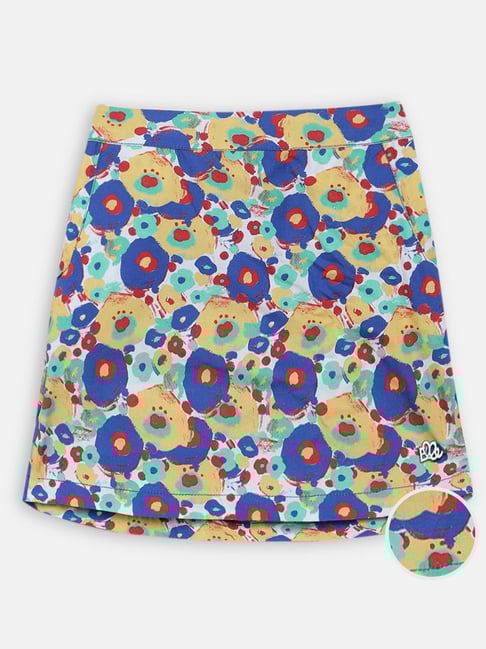 Elle Kids Multicolor Cotton Printed Skirt-picture-12