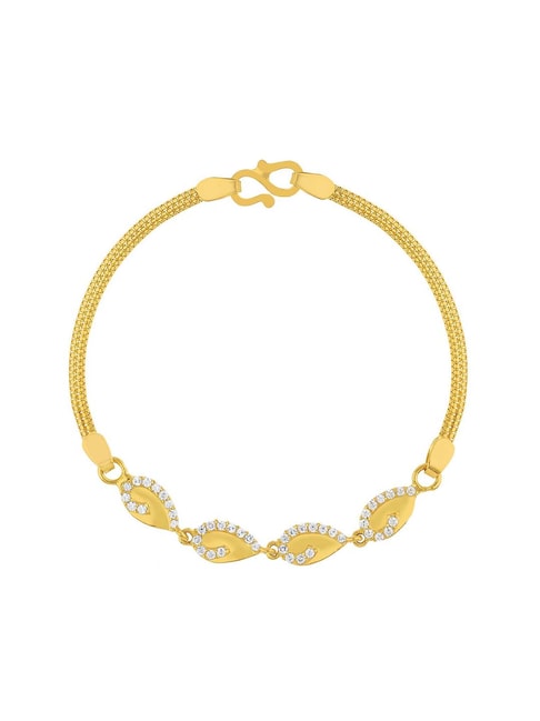 Stylish Etched 22k Gold Bracelet | 22k gold bracelet, Gold bracelet, Yellow  gold bracelet