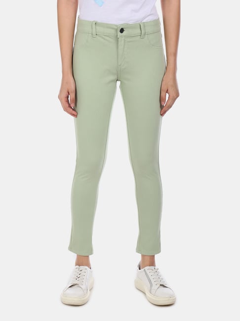 Buy Sugr by Unlimited Olive Regular Fit 