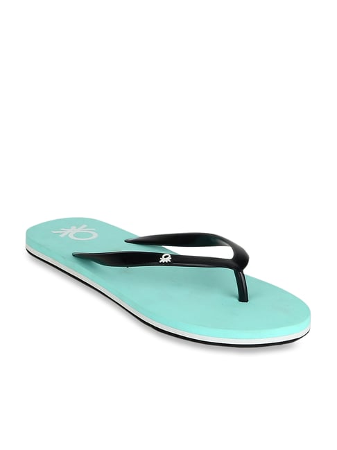 United Colors of Benetton Women's Black Flip Flops