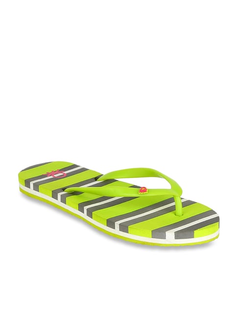 United Colors of Benetton Women's Lime Green Flip Flops