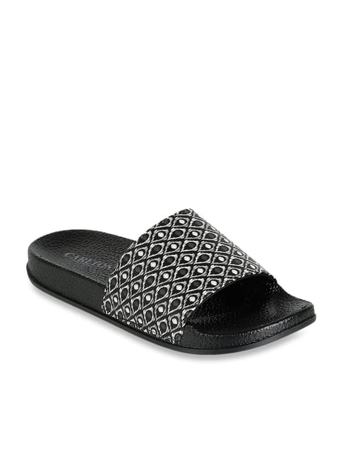 CL Sport by Carlton London Women's Black Casual Sandals