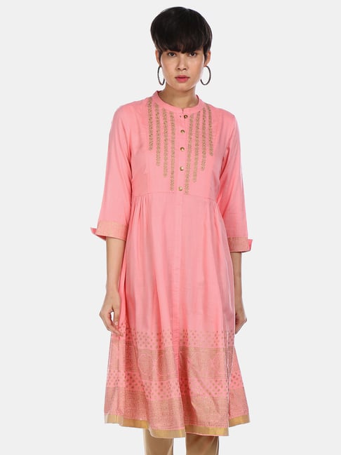 Anahi Pink Printed Kurta