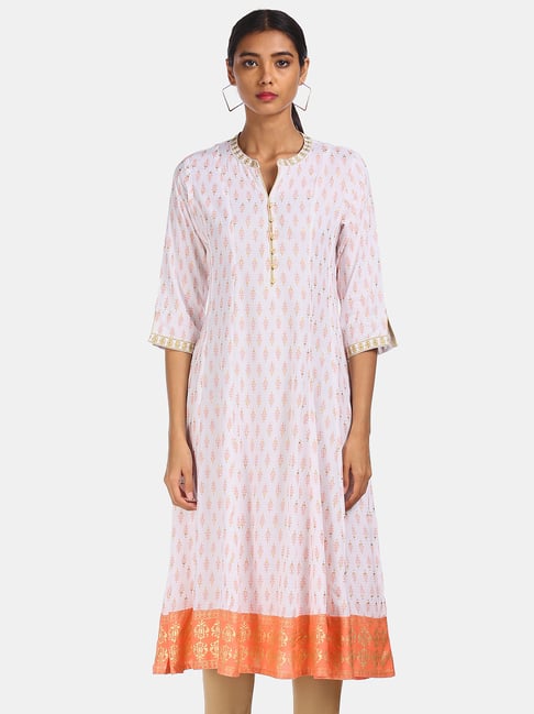 Anahi White Printed Kurta