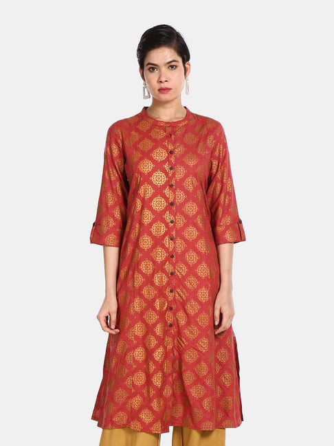 Karigari Red Printed Kurta