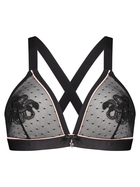 Buy Hunkemoller Black Non Wired Non Padded Danielle Bralette For Women Online Tata Cliq