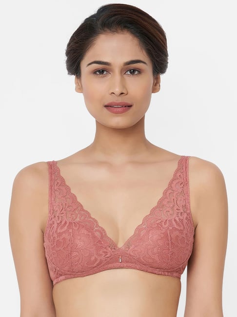 Wacoal Mystique Padded Non-Wired 3/4Th Cup Lace Fashion  Bra - Beige Price in India