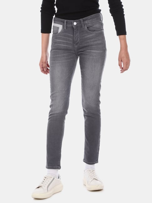 U.S. Polo Assn. Grey Skinny Fit Lightly Washed Jeans-picture-12