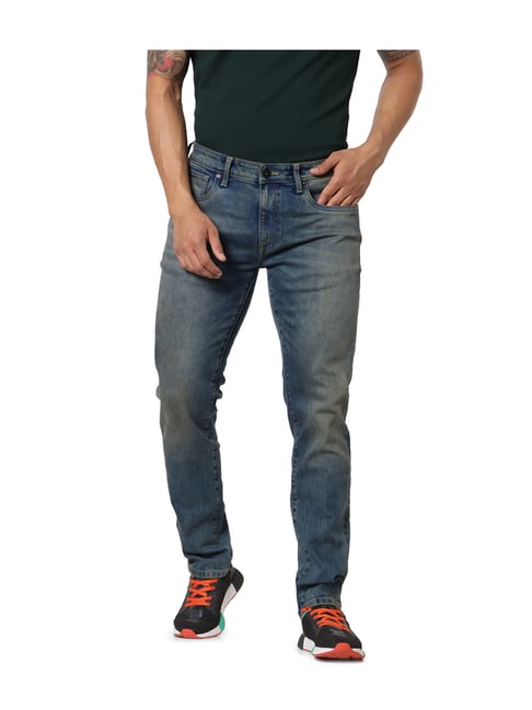 Jack & Jones Blue Skinny Fit Low Rise Jeans