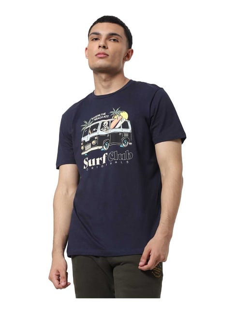 Jack & Jones Navy Round Neck T-Shirt