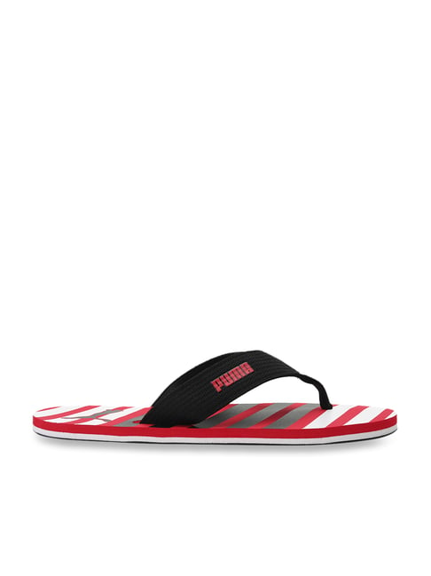 Puma Men's Gypsum 4 IDP Black & Red Flip Flops