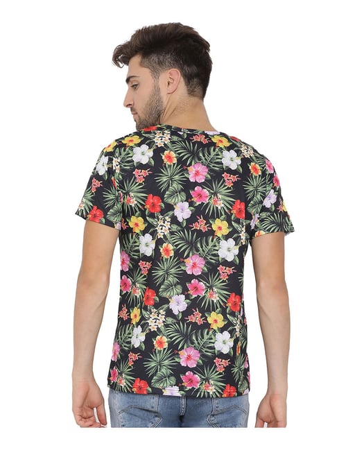 Mens floral hotsell t shirt