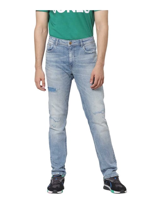 Jack & Jones Blue Slim Fit Low Rise Jeans