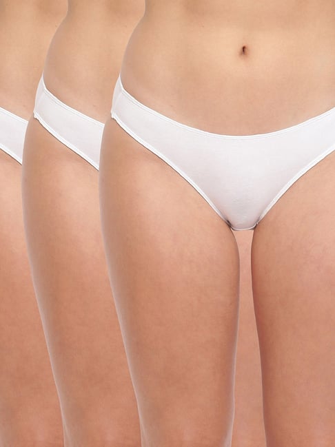 Buy BASIICS by La Intimo White Bikini Panty (Pack Of 3) for Women Online @  Tata CLiQ