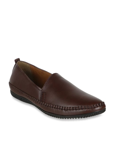 Carlton London Men's Brown Casual Slip-Ons