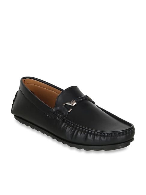 Carlton London Men's Black Casual Loafers