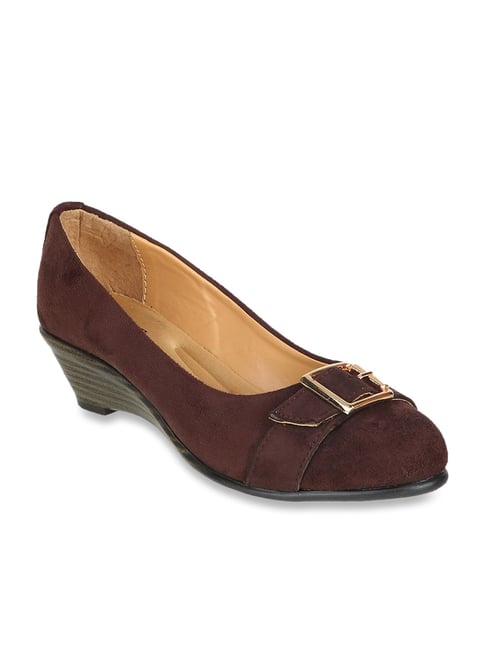 Elle Women's Brown Wedge Pumps