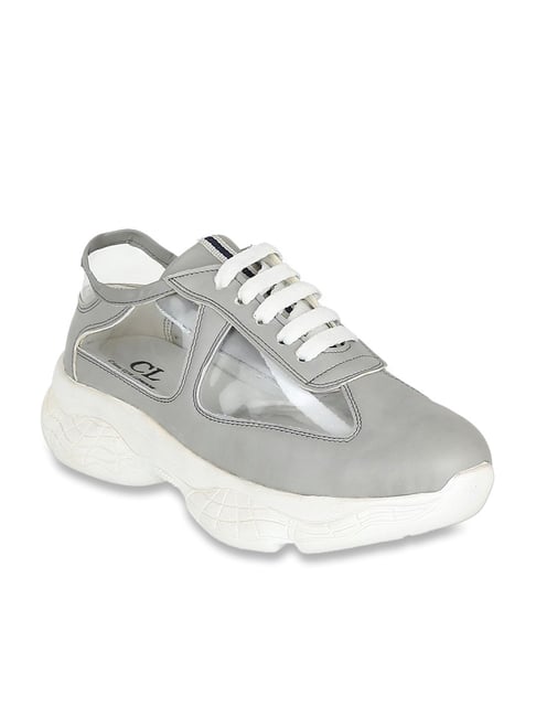 Carlton London Women's Grey Casual Sneakers