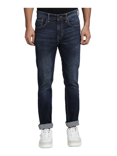 Red Tape Dark Blue Skinny Fit JeansRed TapeClothingTATA CLIQ