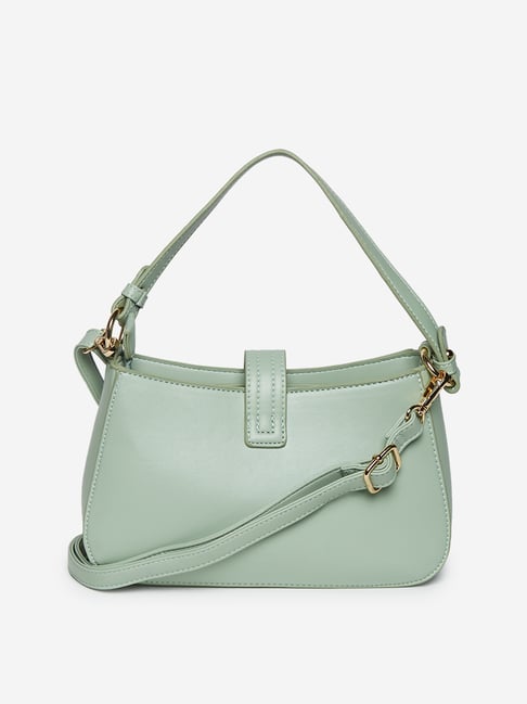 croc textured shoulder bag