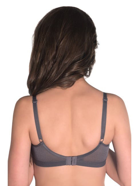 Buy Amante Steel Grey Non Wired Non Padded Minimizer Bra for Women