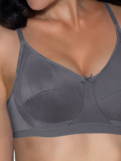 Buy Amante Steel Grey Non Wired Non Padded Minimizer Bra for Women