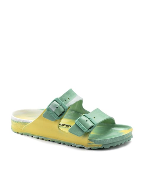 Buy Birkenstock Men s Arizona Essentials Green Casual Sandals for