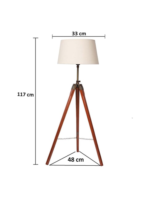 Homesake Brown Wooden Floor Lamp, Floor Lamp Size
