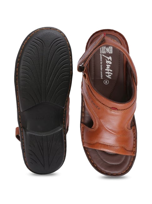 Buy online Tan Slip On Sandals from Sandals and Floaters for Men by Red  Chief for ₹1920 at 24% off | 2024 Limeroad.com