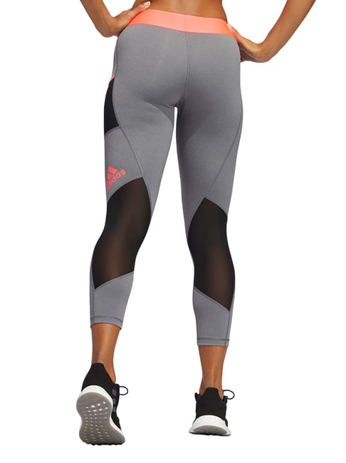 Adidas grey and pink hot sale leggings