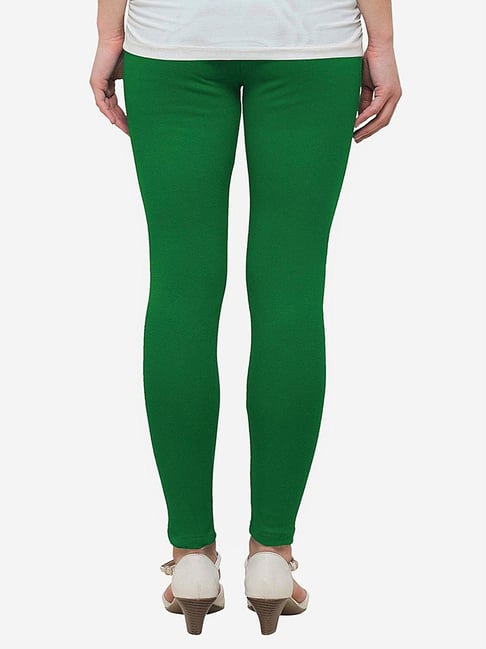 Buy N-Gal Dark Green Mid Rise Leggings for Women Online @ Tata CLiQ