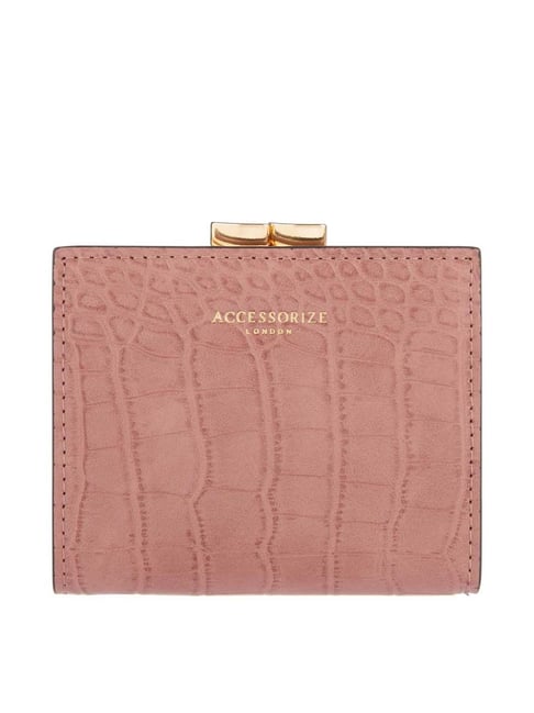 Accessorize London Clip Bella Pink Solid Bi-Fold Wallet for Women-picture-15