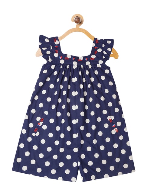 Elle Kids Navy Cotton Printed Jumpsuits-picture-18