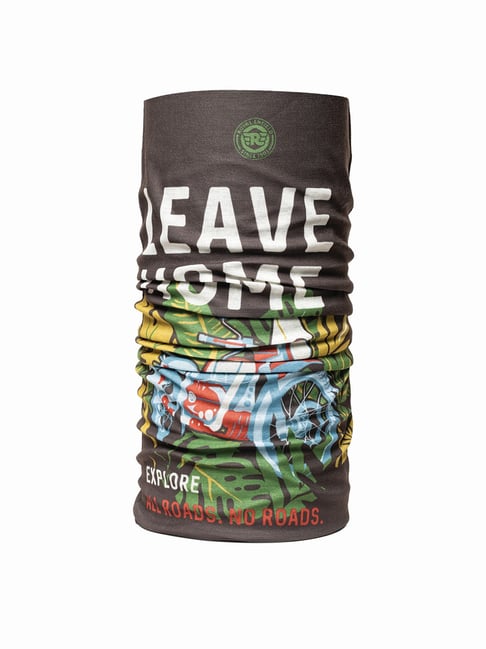 Buy Royal Enfield Leave Home Brown Printed Bandanas For Men At
