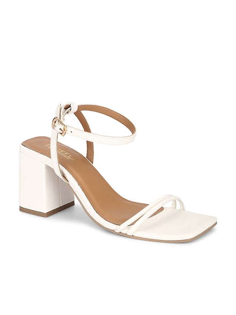 Truffle Collection Women's White Ankle Strap Sandals