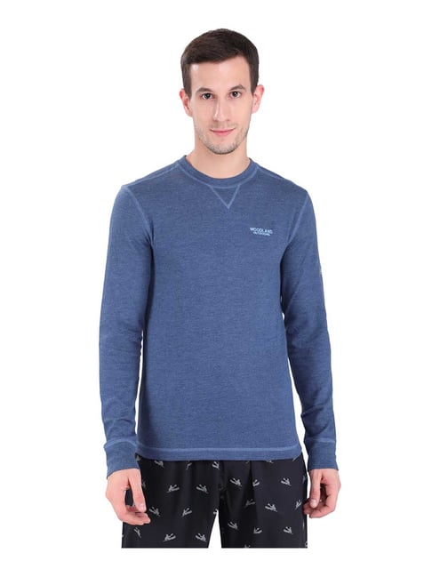 Buy Woodland Navy Full Sleeves T-Shirt 