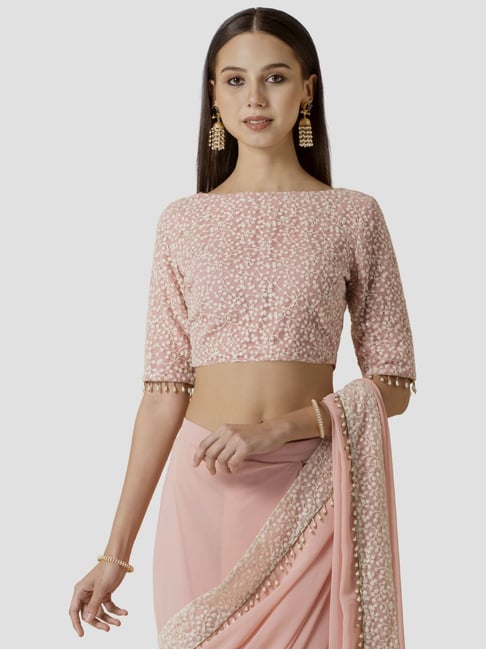 Buy Indya Pink Embroidered Blouses for Women Online @ Tata CLiQ