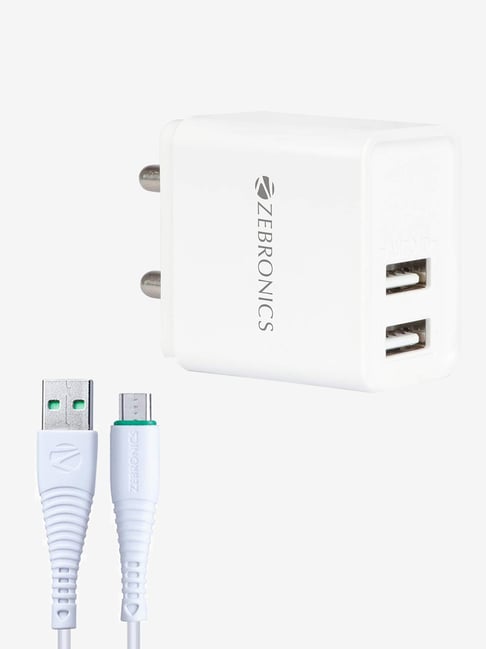 Zebronics Zeb-MA5223 2.4A USB Mobile Charger (White)