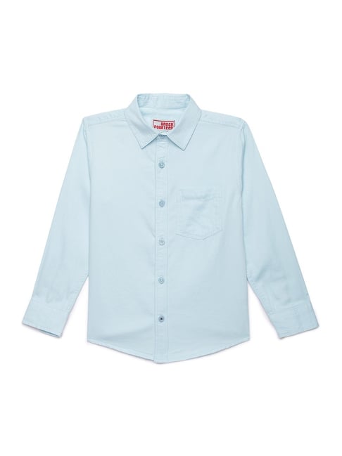 Under Fourteen Only Kids Blue Solid Shirt-picture-17