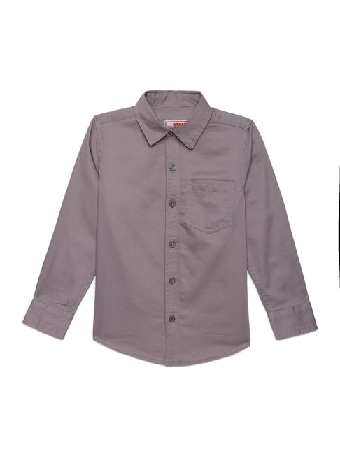 Under Fourteen Only Kids Grey Solid Shirt-picture-35