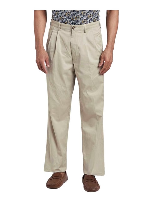 O'Connell's Khakis - pleated front Cotton Twill Trousers - Khaki - Men's  Clothing, Traditional Natural shouldered clothing, preppy apparel