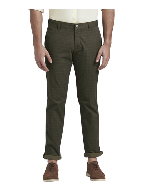 Buy Parx Men Grey Solid Cotton Blend Flat-Front Pants Online at Best Prices  in India - JioMart.