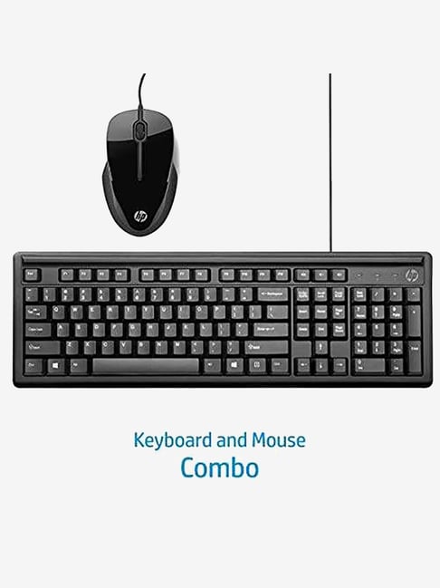 Buy HP 100 Wired Keyboard and 100 Wired Mouse Combo (Black) Online At ...